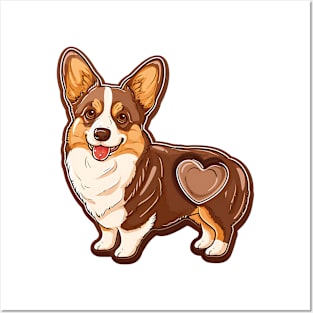 Valentine Pembroke Welsh Corgi Shaped Chocolate Posters and Art